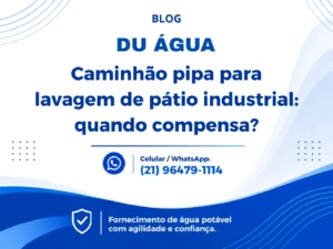 Caminhão pipa para lavagem de pátio industrial quando compensa