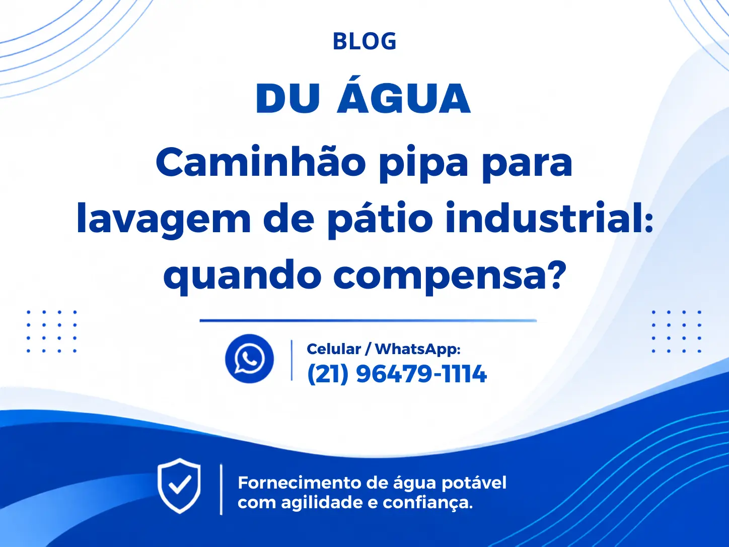 Caminhão pipa para lavagem de pátio industrial quando compensa